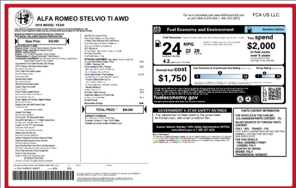 Used 2018 Alfa Romeo Stelvio Ti Q4 for sale Sold at Rolls-Royce Motor Cars Greenwich in Greenwich CT 06830 26