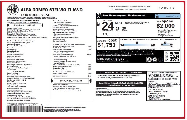 New 2018 Alfa Romeo Stelvio Ti Q4 for sale Sold at Rolls-Royce Motor Cars Greenwich in Greenwich CT 06830 27