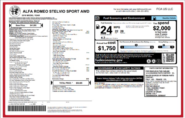 New 2018 Alfa Romeo Stelvio Sport Q4 for sale Sold at Rolls-Royce Motor Cars Greenwich in Greenwich CT 06830 26