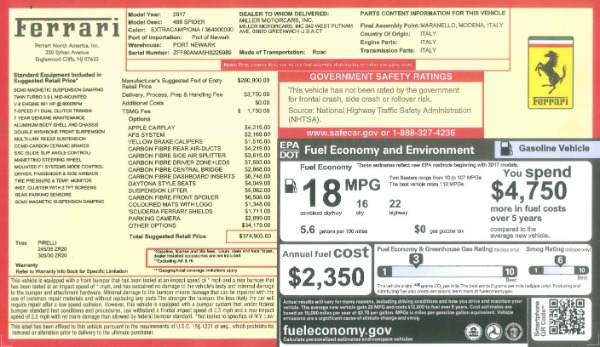 Used 2017 Ferrari 488 Spider for sale Sold at Rolls-Royce Motor Cars Greenwich in Greenwich CT 06830 27