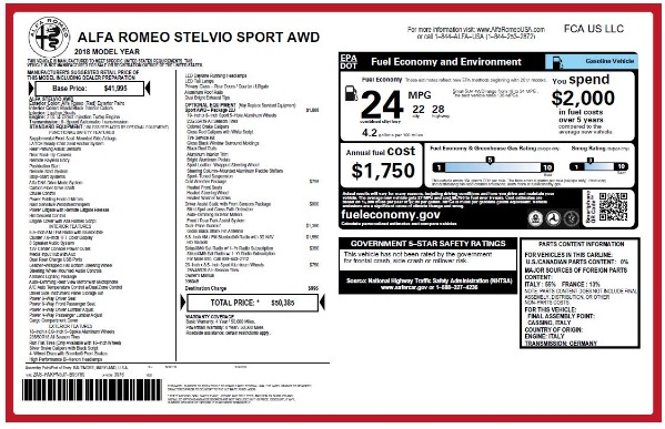 New 2018 Alfa Romeo Stelvio Sport Q4 for sale Sold at Rolls-Royce Motor Cars Greenwich in Greenwich CT 06830 21