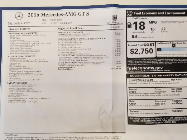 Used 2016 Mercedes-Benz AMG GT S for sale Sold at Rolls-Royce Motor Cars Greenwich in Greenwich CT 06830 25