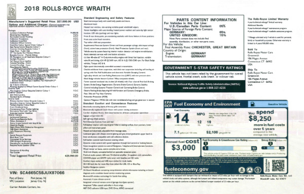 New 2018 Rolls-Royce Wraith Luminary Collection for sale Sold at Rolls-Royce Motor Cars Greenwich in Greenwich CT 06830 27