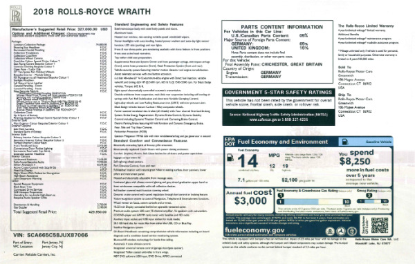 New 2018 Rolls-Royce Wraith Luminary Collection for sale Sold at Rolls-Royce Motor Cars Greenwich in Greenwich CT 06830 27