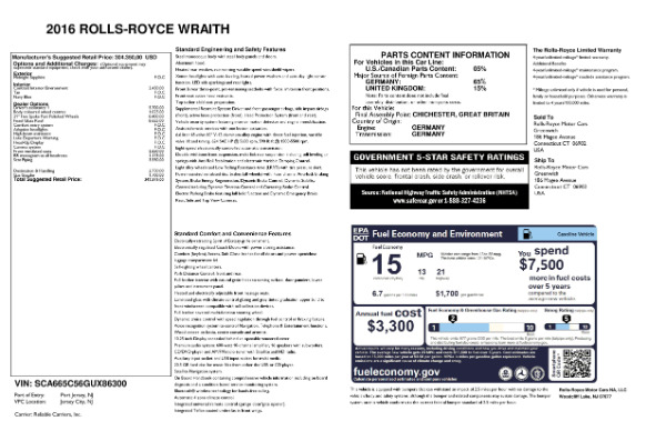 Used 2016 Rolls-Royce Wraith for sale Sold at Rolls-Royce Motor Cars Greenwich in Greenwich CT 06830 24