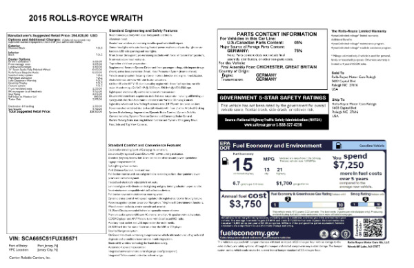 Used 2015 Rolls-Royce Wraith for sale Sold at Rolls-Royce Motor Cars Greenwich in Greenwich CT 06830 24