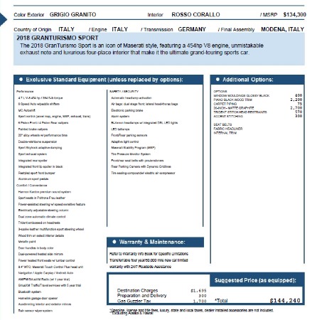New 2018 Maserati GranTurismo Sport for sale Sold at Rolls-Royce Motor Cars Greenwich in Greenwich CT 06830 13