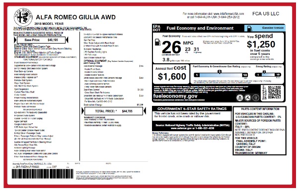 New 2018 Alfa Romeo Giulia Q4 for sale Sold at Rolls-Royce Motor Cars Greenwich in Greenwich CT 06830 22