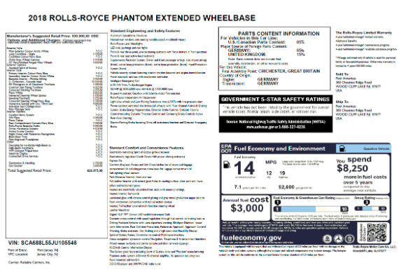 New 2018 Rolls-Royce Phantom EWB for sale Sold at Rolls-Royce Motor Cars Greenwich in Greenwich CT 06830 7