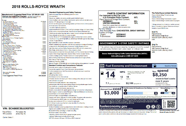 New 2018 Rolls-Royce Wraith for sale Sold at Rolls-Royce Motor Cars Greenwich in Greenwich CT 06830 7