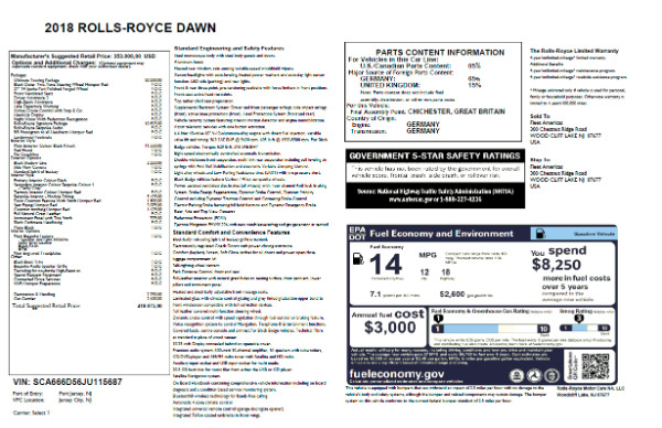 New 2018 Rolls-Royce Dawn for sale Sold at Rolls-Royce Motor Cars Greenwich in Greenwich CT 06830 7