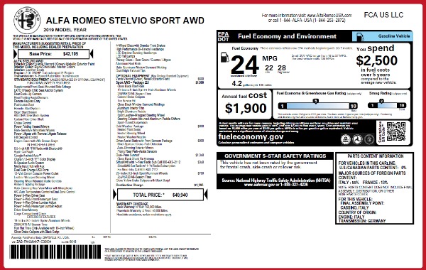 New 2019 Alfa Romeo Stelvio Sport Q4 for sale Sold at Rolls-Royce Motor Cars Greenwich in Greenwich CT 06830 27