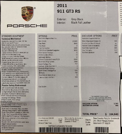 Used 2011 Porsche 911 GT3 RS for sale Sold at Rolls-Royce Motor Cars Greenwich in Greenwich CT 06830 22