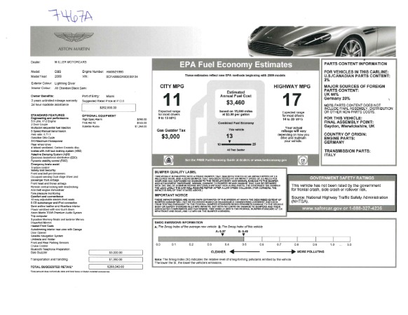 Used 2009 Aston Martin DBS Coupe for sale Sold at Rolls-Royce Motor Cars Greenwich in Greenwich CT 06830 26