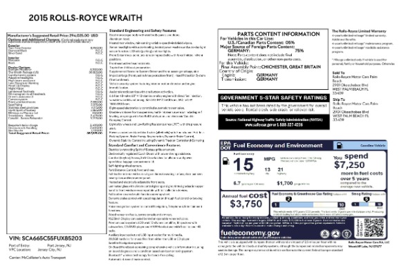 Used 2015 Rolls-Royce Wraith for sale Sold at Rolls-Royce Motor Cars Greenwich in Greenwich CT 06830 28