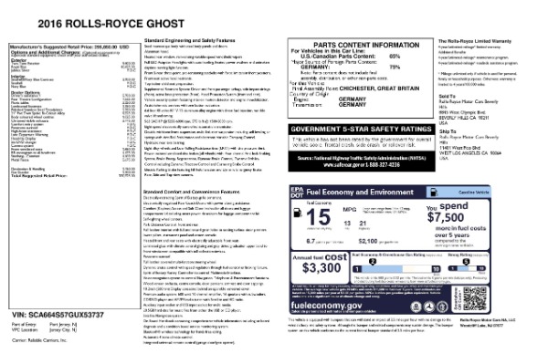 Used 2016 Rolls-Royce Ghost for sale Sold at Rolls-Royce Motor Cars Greenwich in Greenwich CT 06830 28