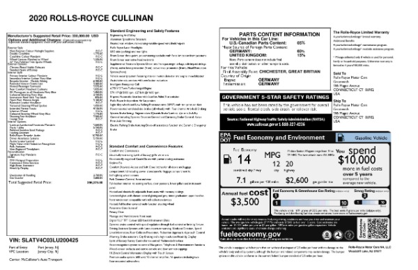 New 2020 Rolls-Royce Cullinan for sale Sold at Rolls-Royce Motor Cars Greenwich in Greenwich CT 06830 9