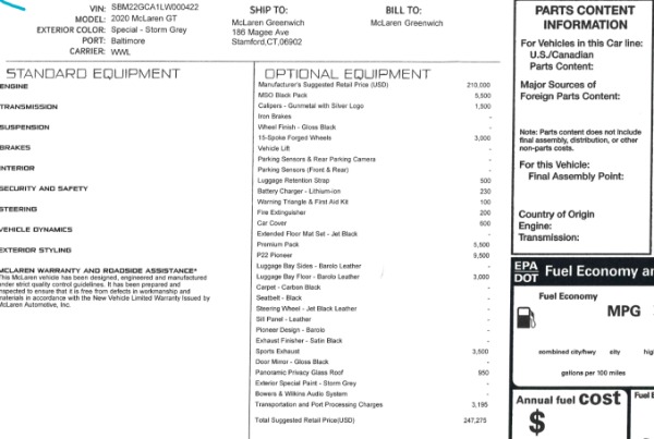 New 2020 McLaren GT Pioneer for sale Sold at Rolls-Royce Motor Cars Greenwich in Greenwich CT 06830 22