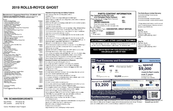 New 2019 Rolls-Royce Ghost for sale Sold at Rolls-Royce Motor Cars Greenwich in Greenwich CT 06830 9