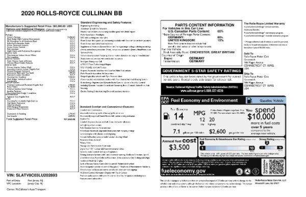 New 2020 Rolls-Royce Cullinan Black Badge for sale Sold at Rolls-Royce Motor Cars Greenwich in Greenwich CT 06830 11