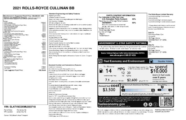 New 2021 Rolls-Royce Cullinan Black Badge for sale Sold at Rolls-Royce Motor Cars Greenwich in Greenwich CT 06830 11