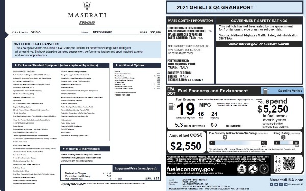 Used 2021 Maserati Ghibli S Q4 GranSport for sale $42,900 at Rolls-Royce Motor Cars Greenwich in Greenwich CT 06830 25