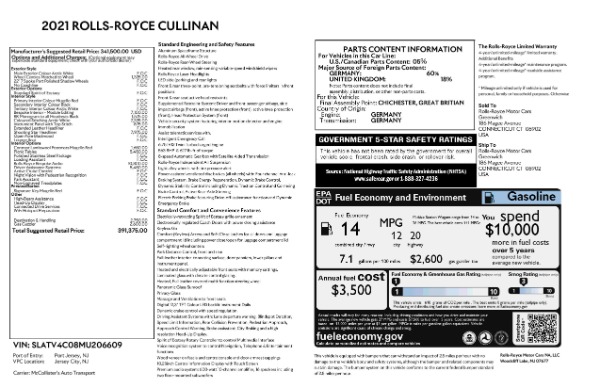 New 2021 Rolls-Royce Cullinan for sale Sold at Rolls-Royce Motor Cars Greenwich in Greenwich CT 06830 8