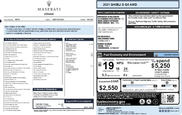 New 2021 Maserati Ghibli S Q4 for sale Sold at Rolls-Royce Motor Cars Greenwich in Greenwich CT 06830 27