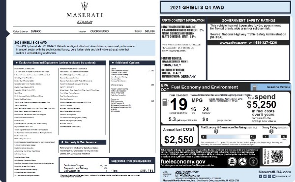 New 2021 Maserati Ghibli S Q4 for sale Sold at Rolls-Royce Motor Cars Greenwich in Greenwich CT 06830 26