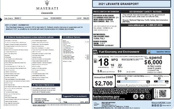 New 2021 Maserati Levante Q4 GranSport for sale Sold at Rolls-Royce Motor Cars Greenwich in Greenwich CT 06830 26