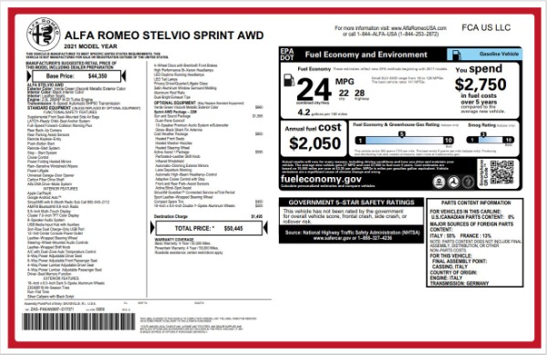 Used 2021 Alfa Romeo Stelvio Q4 for sale Sold at Rolls-Royce Motor Cars Greenwich in Greenwich CT 06830 22