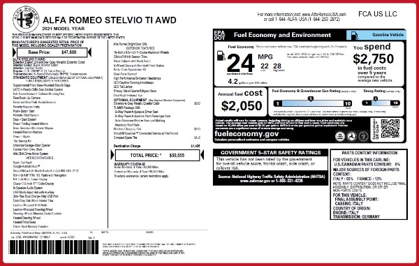 New 2021 Alfa Romeo Stelvio Ti Q4 for sale $50,505 at Rolls-Royce Motor Cars Greenwich in Greenwich CT 06830 20