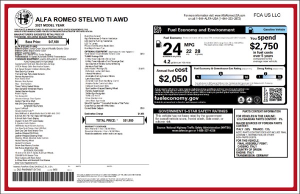 New 2021 Alfa Romeo Stelvio Ti Q4 for sale $46,900 at Rolls-Royce Motor Cars Greenwich in Greenwich CT 06830 20