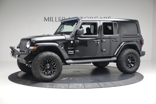 Used 2020 Jeep Wrangler Unlimited Sahara for sale Sold at Rolls-Royce Motor Cars Greenwich in Greenwich CT 06830 3