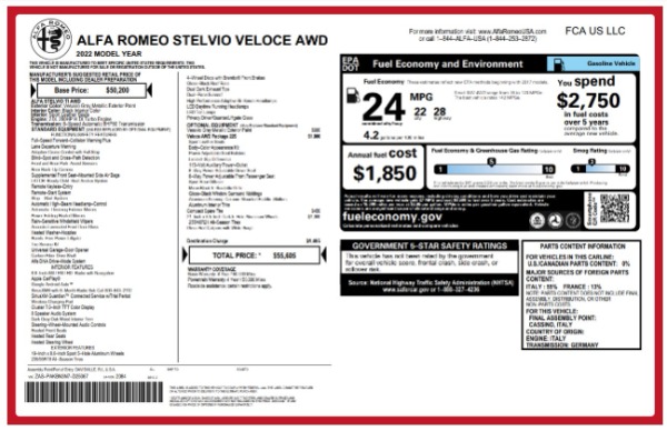 New 2022 Alfa Romeo Stelvio Veloce for sale Sold at Rolls-Royce Motor Cars Greenwich in Greenwich CT 06830 24