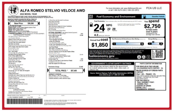 New 2022 Alfa Romeo Stelvio Veloce for sale Sold at Rolls-Royce Motor Cars Greenwich in Greenwich CT 06830 25