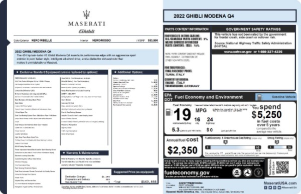 New 2022 Maserati Ghibli Modena Q4 for sale Sold at Rolls-Royce Motor Cars Greenwich in Greenwich CT 06830 19