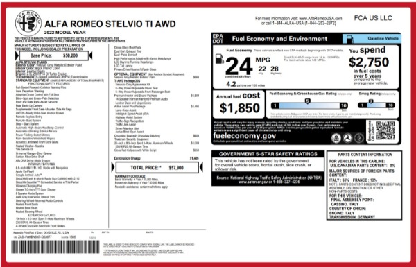 New 2022 Alfa Romeo Stelvio Ti for sale Sold at Rolls-Royce Motor Cars Greenwich in Greenwich CT 06830 2