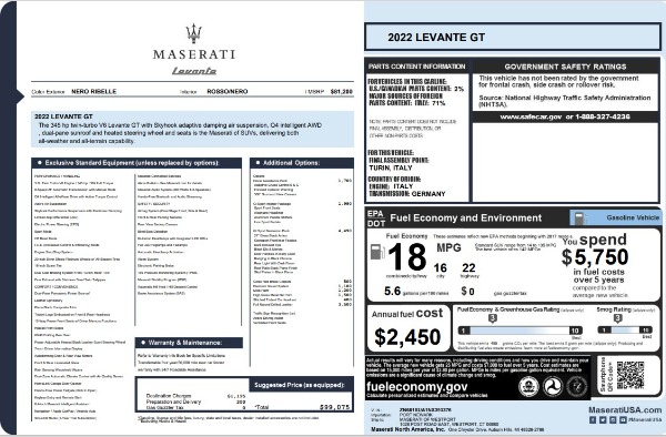 New 2022 Maserati Levante GT for sale Sold at Rolls-Royce Motor Cars Greenwich in Greenwich CT 06830 25