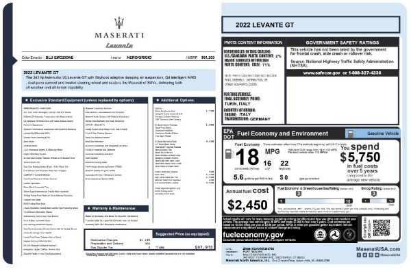 2022 Maserati Levante