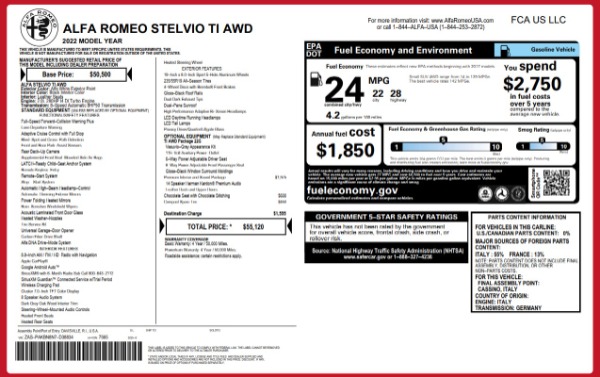 New 2022 Alfa Romeo Stelvio Ti for sale $55,120 at Rolls-Royce Motor Cars Greenwich in Greenwich CT 06830 28