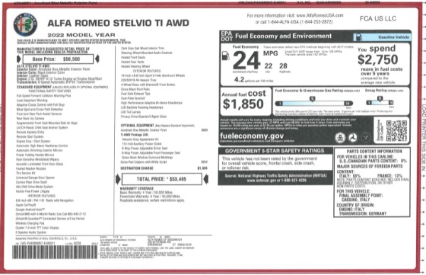 New 2022 Alfa Romeo Stelvio Ti for sale Sold at Rolls-Royce Motor Cars Greenwich in Greenwich CT 06830 28