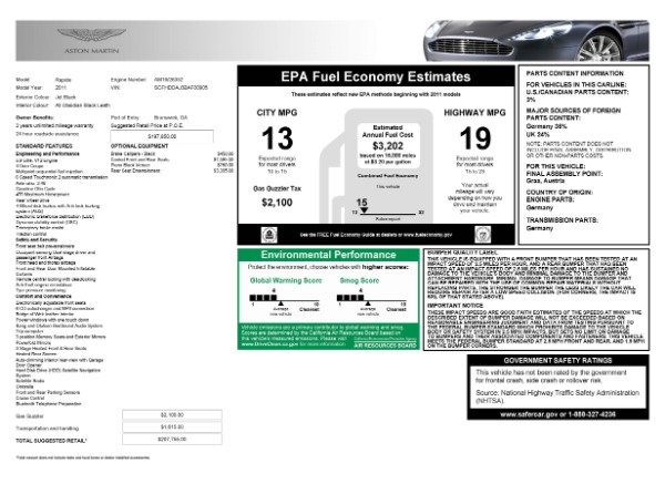 Used 2011 Aston Martin Rapide for sale Sold at Rolls-Royce Motor Cars Greenwich in Greenwich CT 06830 27