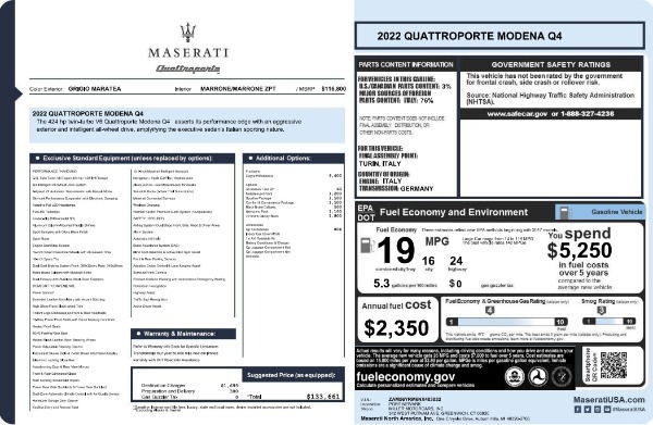 New 2022 Maserati Quattroporte Modena Q4 for sale Sold at Rolls-Royce Motor Cars Greenwich in Greenwich CT 06830 2