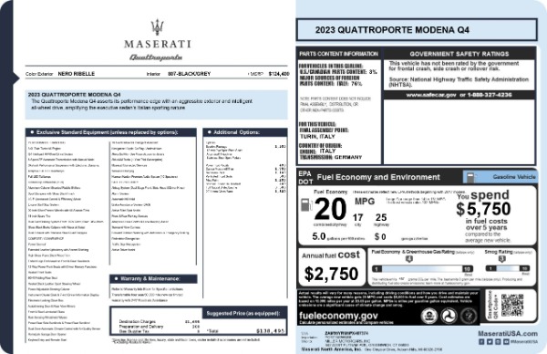 New 2023 Maserati Quattroporte Modena Q4 for sale $138,495 at Rolls-Royce Motor Cars Greenwich in Greenwich CT 06830 28