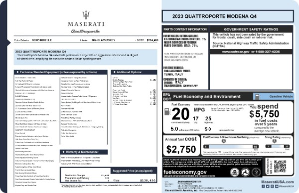 New 2023 Maserati Quattroporte Modena Q4 for sale Sold at Rolls-Royce Motor Cars Greenwich in Greenwich CT 06830 28