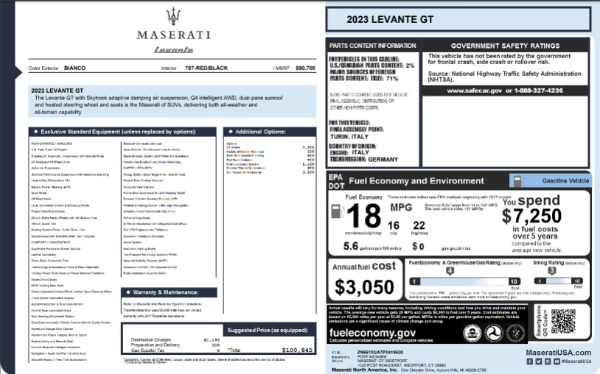 New 2023 Maserati Levante GT for sale $87,270 at Rolls-Royce Motor Cars Greenwich in Greenwich CT 06830 26