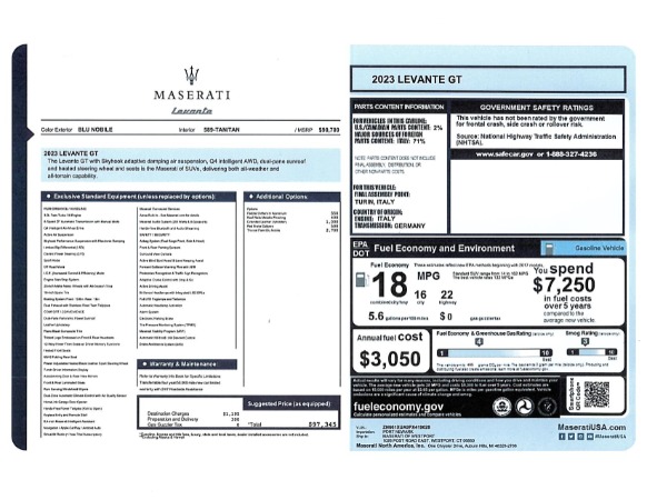 New 2023 Maserati Levante GT for sale Sold at Rolls-Royce Motor Cars Greenwich in Greenwich CT 06830 28
