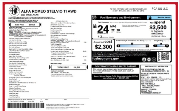 New 2023 Alfa Romeo Stelvio Ti for sale $58,505 at Rolls-Royce Motor Cars Greenwich in Greenwich CT 06830 28