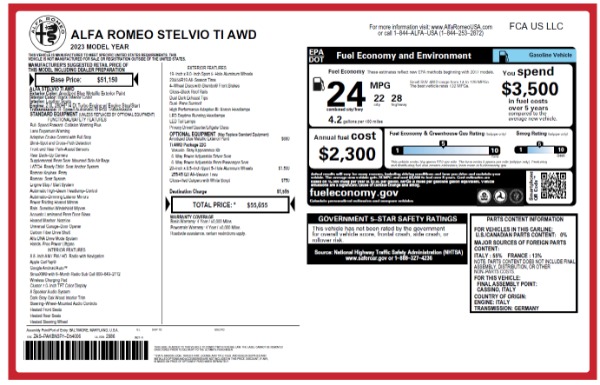 New 2023 Alfa Romeo Stelvio Ti for sale Sold at Rolls-Royce Motor Cars Greenwich in Greenwich CT 06830 23